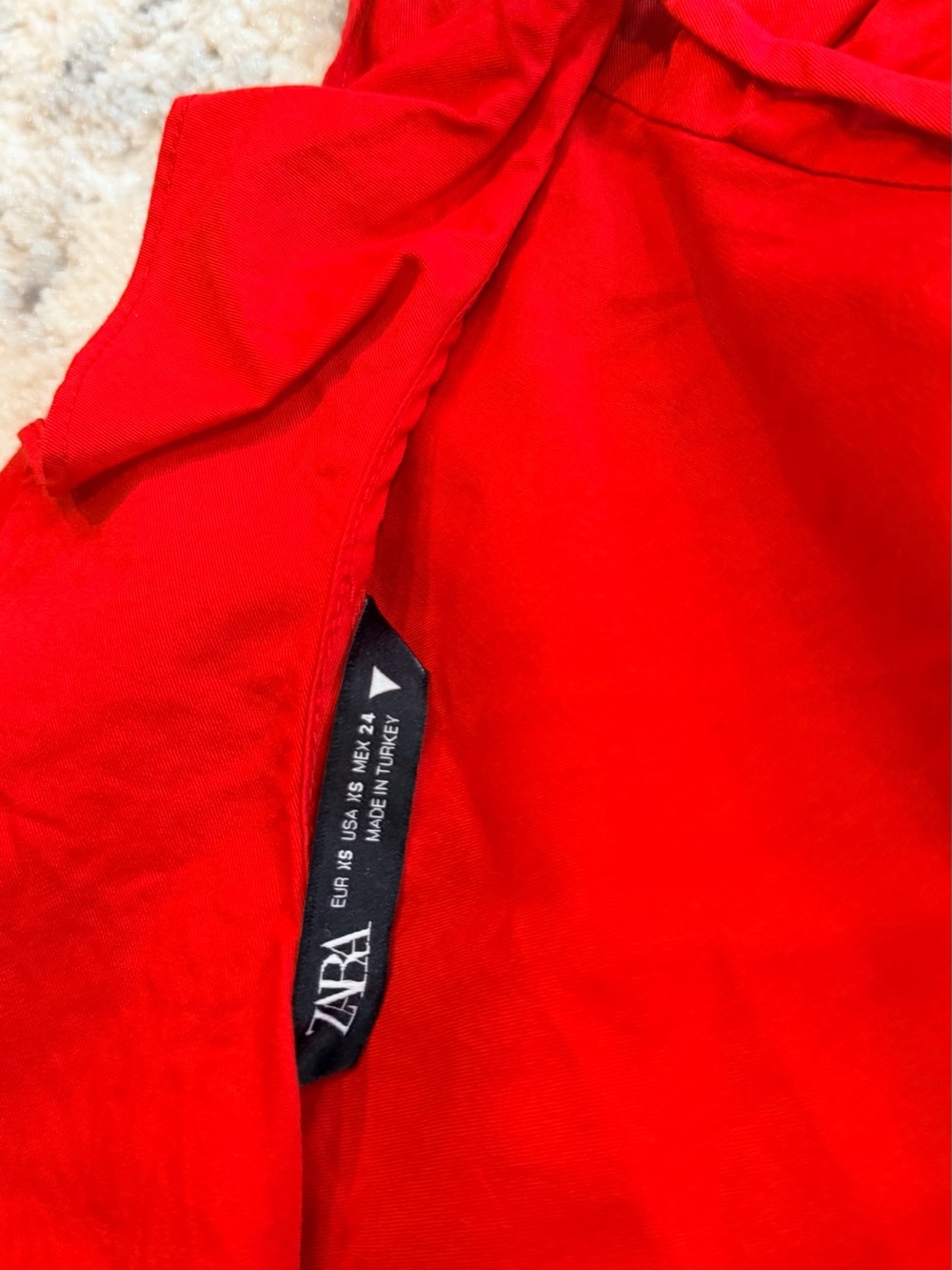 Zara Red Ruffle-Front Maxi Dress - Picture 3 of 3